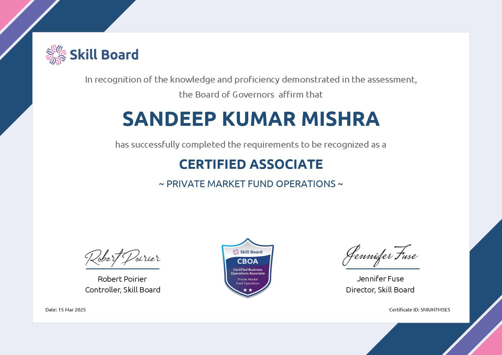certificate